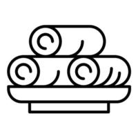 Spring Rolls Line Icon vector