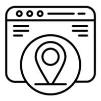 Location Line Icon vector