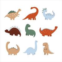 conjunto de vectores de dinosaurios