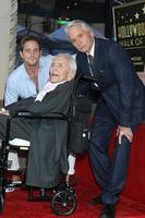 LOS ANGELES, NOV 6 - Cameron Douglas, Kirk Douglas, Michael Douglas at the Michael Douglas Star Ceremony on the Hollywood Walk of Fame on November 6, 2018 in Los Angeles, CA photo