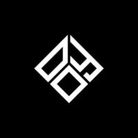 OYO letter logo design on black background. OYO creative initials letter logo concept. OYO letter design. vector