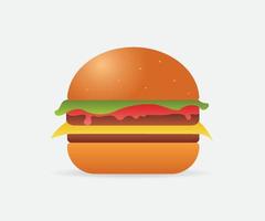 diseño de vector de hamburguesa fresca