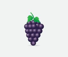 diseño de vector de uvas frescas