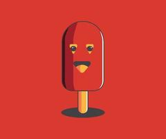 Red ice stick vector design