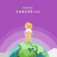 ilustración vectorial del día mundial del cáncer vector