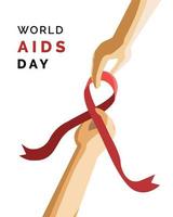 ilustración vectorial del día mundial del sida vector