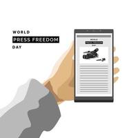 dia mundial de la libertad de prensa vector