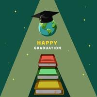 ilustración vectorial de graduación vector