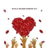 día mundial de la donación de sangre vector