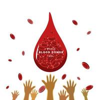 día mundial de la donación de sangre vector