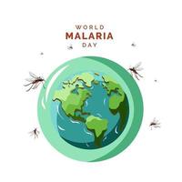 vector del día mundial de la malaria