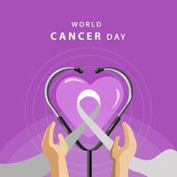 World Cancer Day Vector Illustration