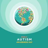 ilustración del día mundial de la conciencia del autismo vector