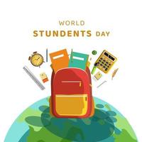 vector de ilustración del día mundial de los estudiantes