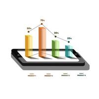 elementos de diseño infográfico vectorial 3d vector