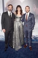 LOS ANGELES, MAY 23 - BaltasarKormakur, Shailene Woodley, Sam Claflin at the Adrift World Premiere at the Regal LA Live on May 23, 2018 in Los Angeles, CA photo