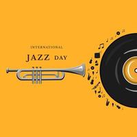 dia internacional del jazz vector