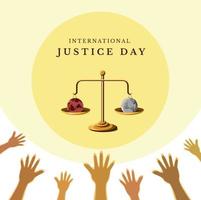 dia internacional de la justicia vector