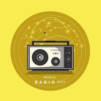 ilustración vectorial del día mundial de la radio vector