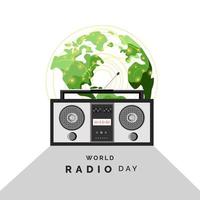 ilustración vectorial del día mundial de la radio vector