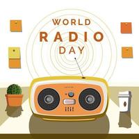 World Radio Day Vector Illustration