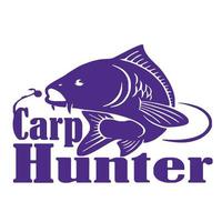 Carp hunter fishing vector