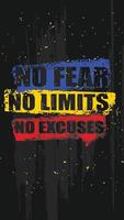 No Excuses poster vector