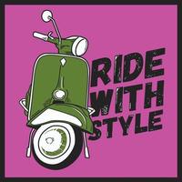 Ride with style vector