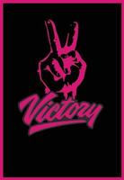 cartel de feliz victoria vector