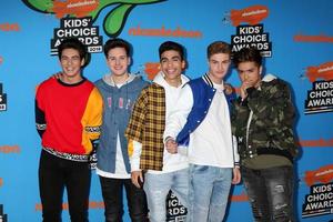 LOS ANGELES, MAR 24 - Chance Perez, Michael Conor, Drew Ramos, Sergio Calderon, Brady Tutton at the 2018 Kids Choice Awards at Forum on March 24, 2018 in Inglewood, CA photo