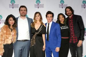 PALM SPRINGS - JAN 3 - Ashley Argota, Austin Swift, Debby Ryan, Drake Bell, Jenn An, Jonny Mars at the PSIFF Cover Versions Screening at Camelot Theater on January 3, 2018 in Palm Springs, CA photo