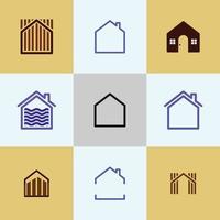sets of icon house home logo design vector