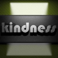 kindness word of iron on carbon photo