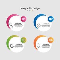 gradiente de diseño de negocios de diseño infográfico vector