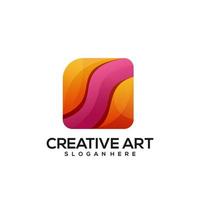media logo gradient colorful design vector
