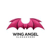 Wings abstract logo gradient colorful