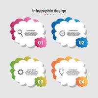 Infographic design cloud modern design business vector