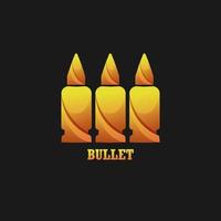 Weapon bullet colorful gradient design vector