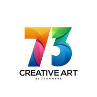 73 logotipo degradado diseño colorido vector