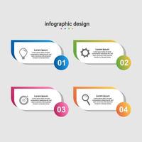 Infographic design business design modern colorful vector