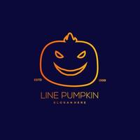 Pumpkin line design vintage illustration