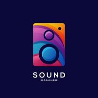 Speaker logo colorful gradient illustration
