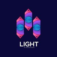 Light logo colorful gradient illustration vector