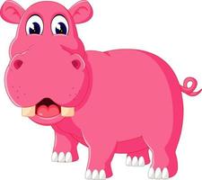 Cute hippo cartoon vector