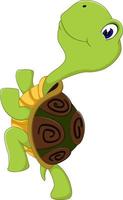 Cute cartoon turtle vector
