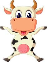 Cute cow cartoon vector