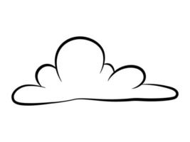 elemento de nube de estilo cómico. nube aislada sobre fondo blanco. vector