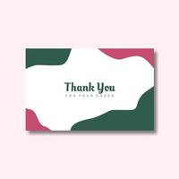 Thank You Card Template vector