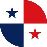 Panama flag in circle shape isolated  on png or transparent  background,Symbol of Panama.vector  illustration vector