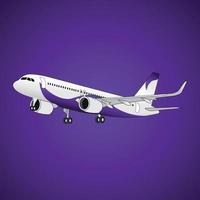 Airplane Vector Illustration With Colourful Background